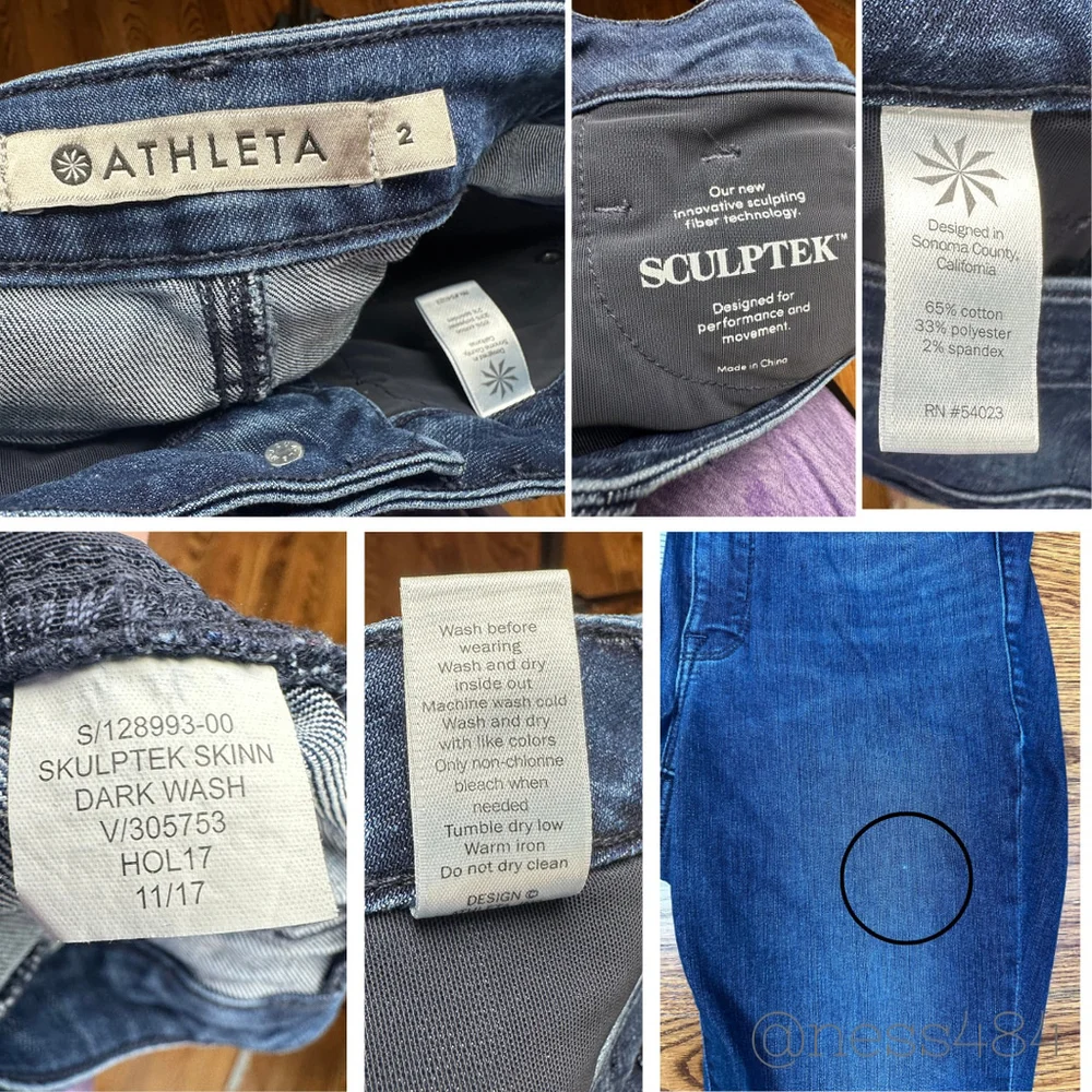 Women's Athleta‎ SCULPTEK Skinny Jeans Size 2x29